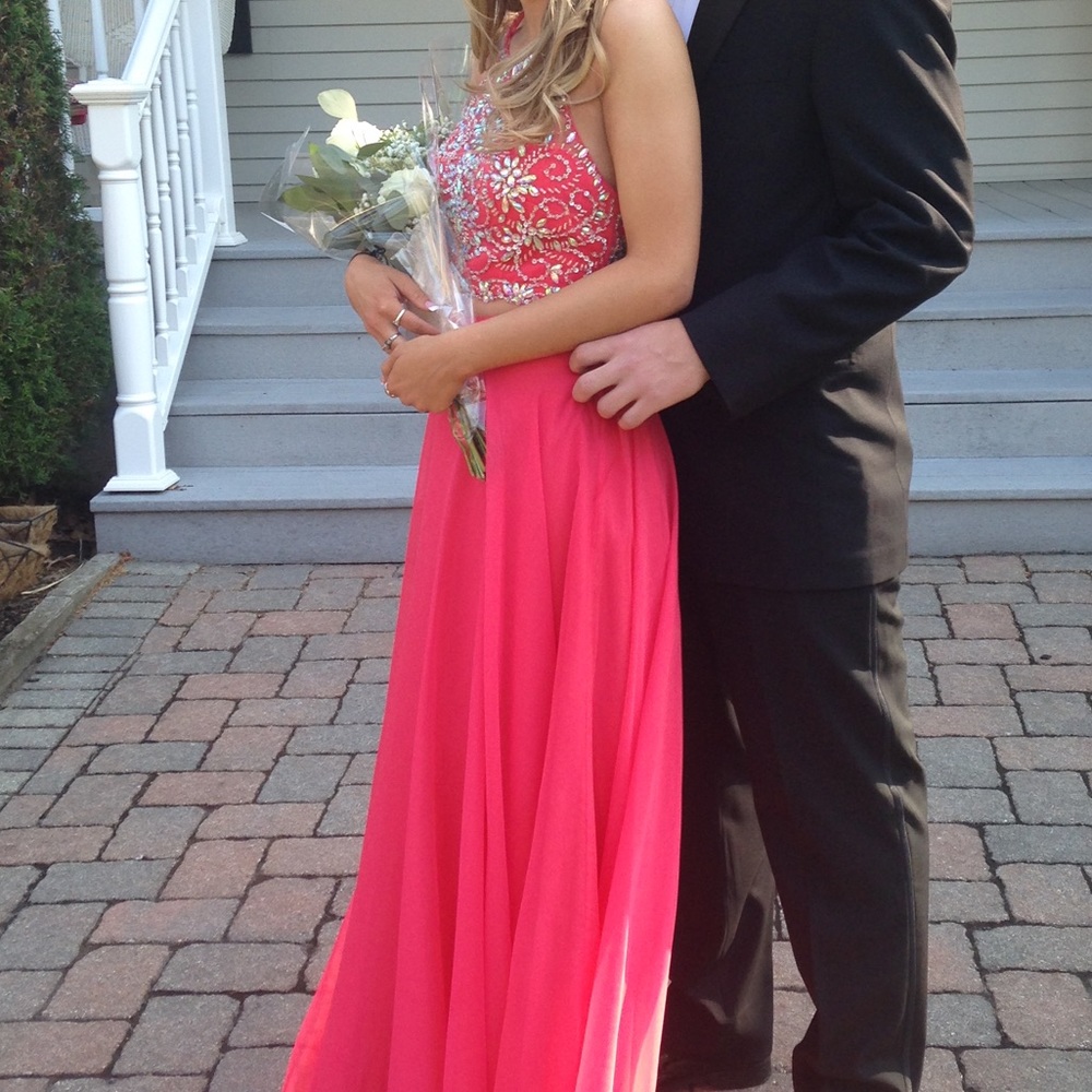 Long two piece formal dress